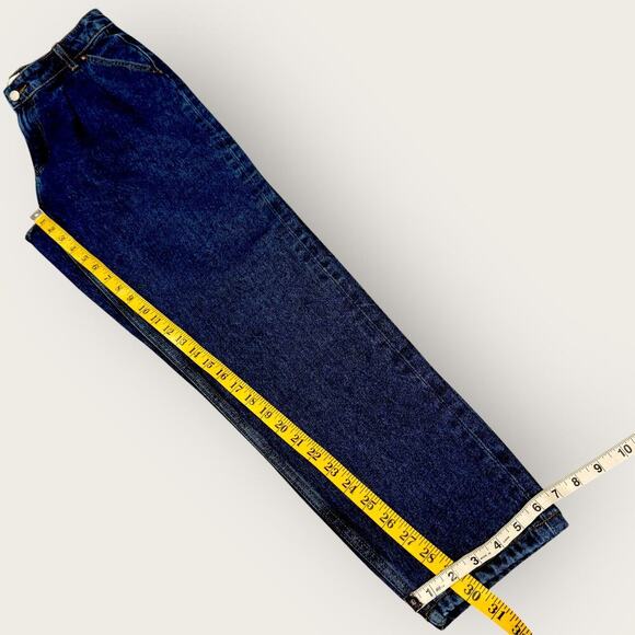 ASOS Design Double Pleats Tapered Leg Dark Blue Washed Jeans Men Size W31 - Picture 12 of 13